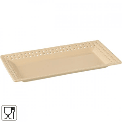 J-Line Teller rechteckig Pfirsich 32 cm