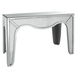Len-Fra side table James mirror glass silver 110.5 cm