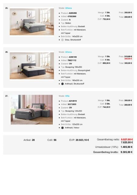Möbelpaket zum Superpreis, Ecksofas Wohnlandschaften Betten Sessel Schlafsofas Teil 2