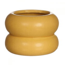 Pausbäckiger Blumentopf Senf 12,5 cm