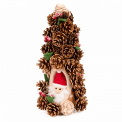 Weihnachtsbaum Tannenzapfen Weihnachtsmann 35 cm