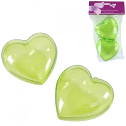 Anhänger Herz grün 10 cm 2 Stk.
