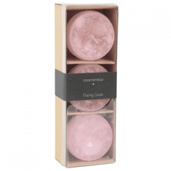 Countryfield schwimmende Kerze Bollie rosa 7 cm Satz von 3