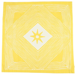 Fair Trade cushion cover Tribal yellow 45 x 45 cm