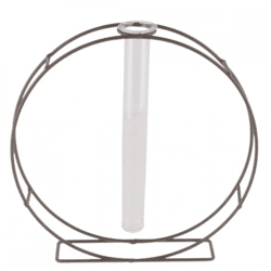 Gestell mit Reagenzglas Metall grau 22,5 cm