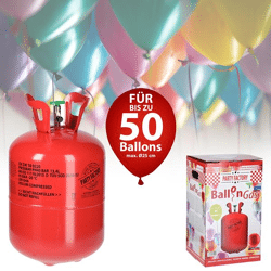 Helium balloon gas for approx. 50 balloons