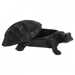 Housevitamin opbergpot Turtle zwart 16 cm