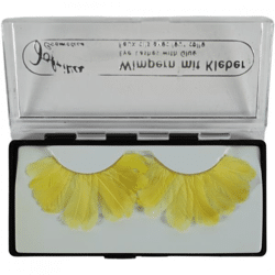 Jofrika Kosmetik künstliche Wimpern Federn gelb 9,5 cm B-Wahl VE500
