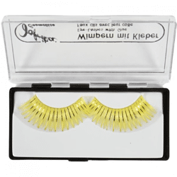 Jofrika Kosmetik künstliche Wimpern gelb/glitter 9,5 cm B-Wahl VE500