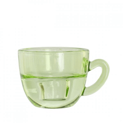 Kerzenleuchter Kaffee Glas grün 8 cm