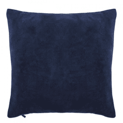 Tiseco Kissen Baumwolle Samt blau 45 x 45 cm