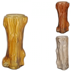 Vase Baum braun/gelb 19 cm 3 Stück sortiert