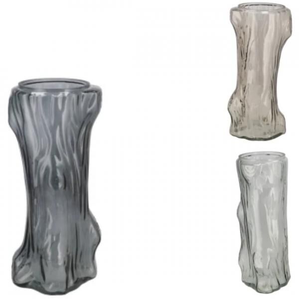 Vase Baum grau 14 cm 3 Stück sortiert