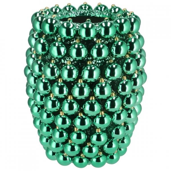 Vase Weihnachtskugel grün 39 cm