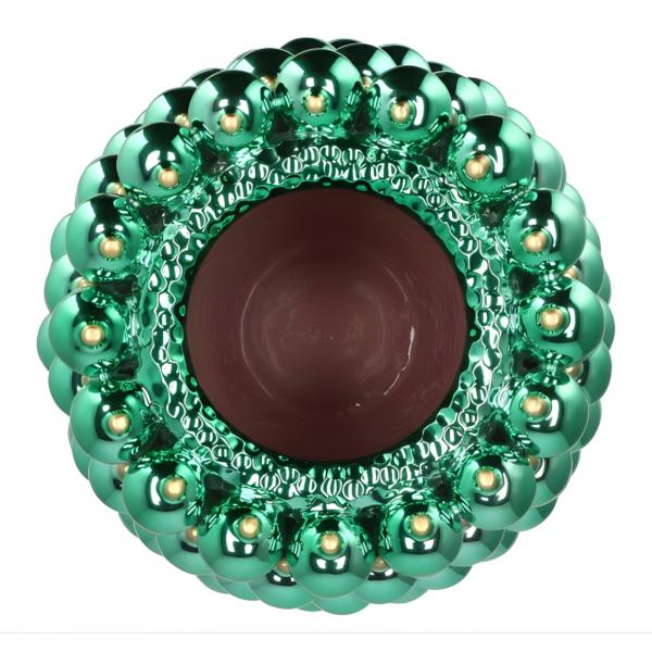 Vase Weihnachtskugel grün 39 cm