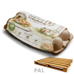 Box of 10 premium free-range eggs + internal printing -PAL-