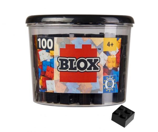 Blox 100 schwarze 4er Bausteine in Dose (Androni)