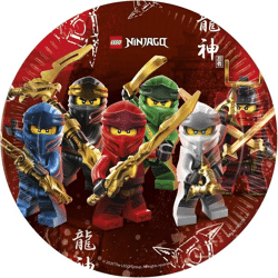 Lego Ninjago - 8 paper plates - 23 cm
