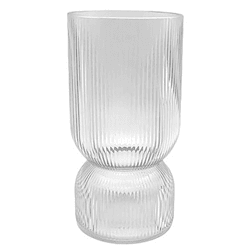 Vase Rille Style, transparent, 21cmH