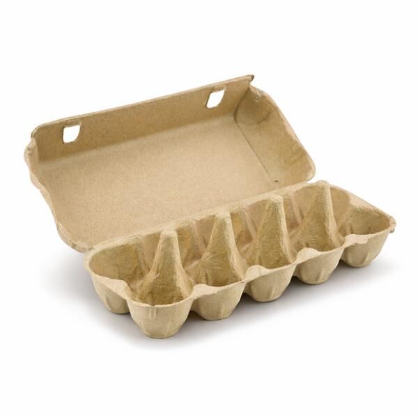 10er Premium Eierschachtel natur ohne Aufdruck  -PAL-