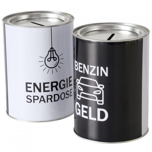 Boltze Haushaltsspardose Energy 13,5 cm 2 Stück sortiert