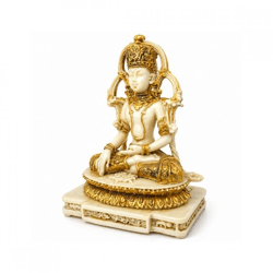 Statue Buddha Elfenbein/Gold 15 cm