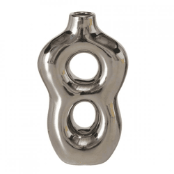 Boltze home Kerzenhalter Hertha Silber 15 cm