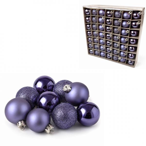 Deco Heitmann baubles purple 98 pieces