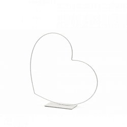 Decoration Heart Frame reclining white 25 cm