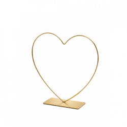 Dekoration Herz Rahmen gold 24 cm