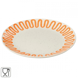 J-Line plate Curve orange 22 cm