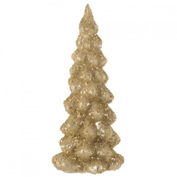 J-Line Christmas tree glass glitter gold 32 cm