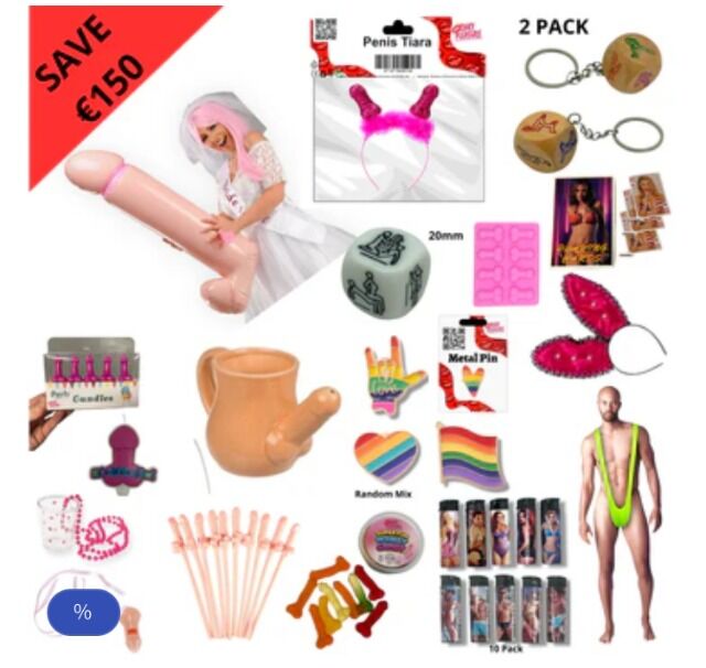 Kinky Pleasure - KP-MEGA50 - Mega Party Package – 50 Naughty Party Items