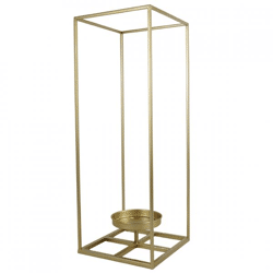Laterne Metall gold 55 cm
