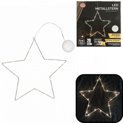 Lex Stern mit batteriebetriebenen LED-Leuchten weiß 30 cm