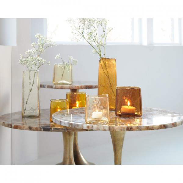 Light and Living Vase Iduna gelb 35 cm