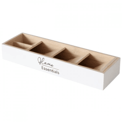 Aufbewahrungsbox mit Fächern weiß 40 cm