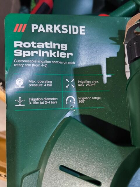 PARKSIDE Kreisregner mit Filter – 3–15 m Reichweite, bis 250 m²