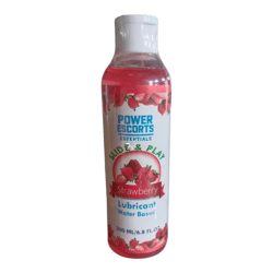 Power Escorts - DR07 - Strawberry Water-Based Lubricant 200ml – Slide & Play Personal Lube