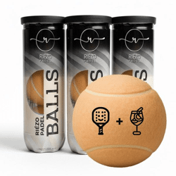Premium Padelbälle 3er Pack Restposten – Riezo Bunte Padel Bälle mit Wollanteil, druckgefüllt nach FIP-Norm