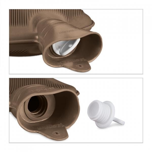 Relaxdays Heißwasserkanne braun 2 L