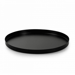 Teller rund Metall schwarz 31,5 cm