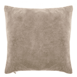 Tiseco Kissen Baumwolle Samt taupe 45 x 45 cm