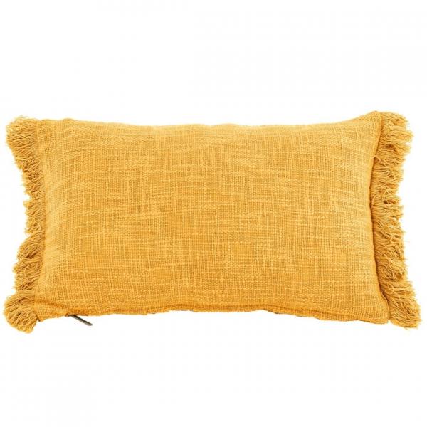 Tiseco Kissen Baumwolle Slub Solid Sonnenblume gelb 30 x 50 cm