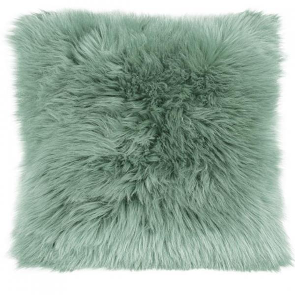 Tiseco kussen schapenvacht green chinois 45 x 45 cm