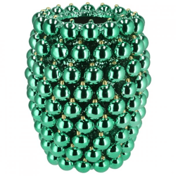 Vase Weihnachtskugel grün 39 cm