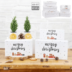 Box set, Christmas gifts, rectangular, set of 6