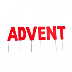 Dekoration Weihnachtsbriefausstecher ADVENT rot 5 cm