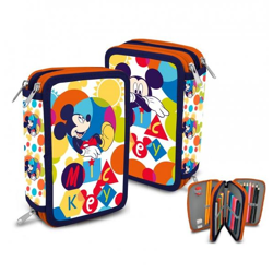 Disney Mickey Mouse - pencil case with 3 zippers