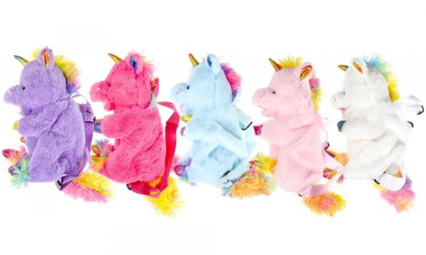 Unicorn - plush backpack 32 cm with zipper